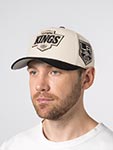 Бейсболка MITCHELL NESS арт. HP16267-LAKOFWH Los Angeles Kings NHL (кремовый / черный)